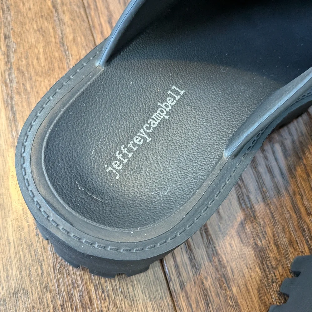Jeffrey Campbell Black Platform Clog Mules - Picture 7 of 8
